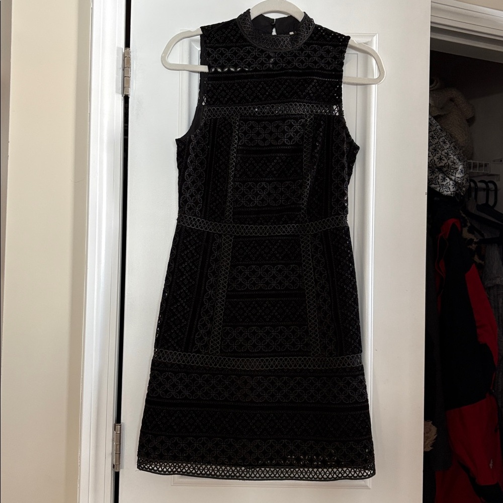 Topshop Black Lace Detail Skirt